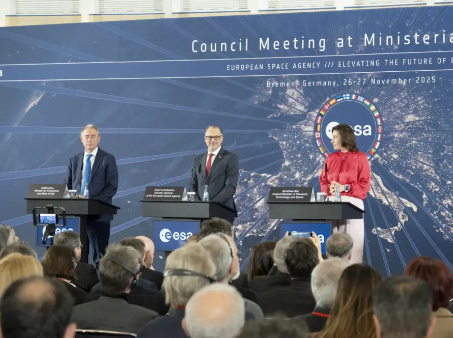 Aschbacher, Urso and Bar at the ESA's Ministerial
